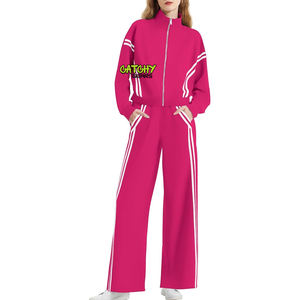 2024 automne nouveau Sport costume femmes survêtement à manches longues rayé course ensemble Jogging ensemble pantalons de survêtement 2 pièces vêtements de sport femme - Product Image 4