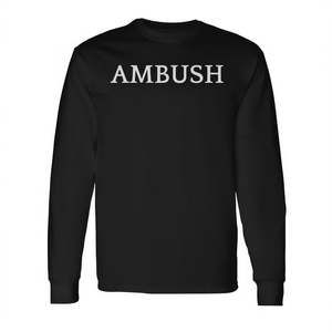 Camiseta de manga larga Ambush de algodón negro, ropa unisex - Product Image 2