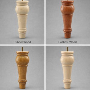 Pied de meuble fin en bois massif pour canapé, table, lit, finition marron, fabrication OEM, vente en gros d'usine - Product Image 3