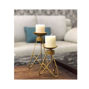 Rustic metal pillar and votive <b>candle</b> <b>holder</b> set perfect for tabletop <b>floor</b> hanging patio garden living room decor - Product Image 2