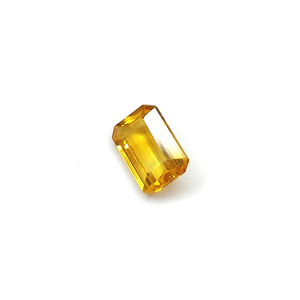 Zafiro Amarillo Natural de Bangkok de 2 Quilates Sin Tratar, Corte Esmeralda, con Peridoto, Alejandrita, Aguamarina y Turmalina - Product Image 4
