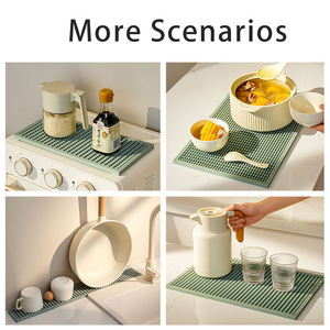 Silicone <b>bar</b> <b>mat</b> heat resistant design withstands hot drinks protects surfaces flexible structure reusable great for <b>bars</b> - Product Image 6
