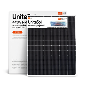 Panneau solaire monocristallin noir bifacial HJT de type N UniteSol 445W - Product Image 2