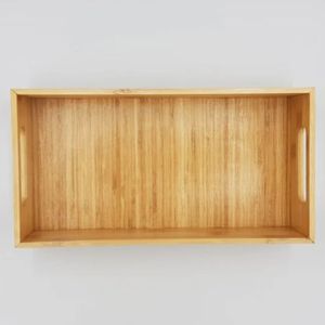 Bandeja de servicio rectangular de bambú hilado hecha a mano con asa para vajilla, restaurante y decoración del hogar, venta al por mayor de Vietnam - Product Image 5