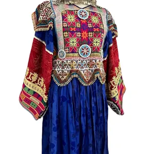 阿富汗库奇手工连衣裙特殊部落传统刺绣阿富汗连衣裙长尺寸Flayar多色女装