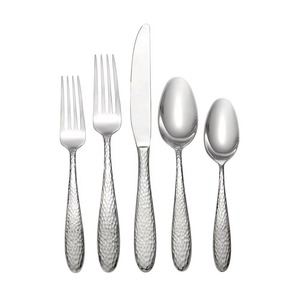 Lot de 5 couverts en acier inoxydable avec poignées en métal Table à manger parfaite Ustensiles de cuisine Usage quotidien Couverts plaqués couleur argent - Product Image 5