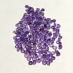 Natural 2,5mm redondo brillante corte facetado púrpura amatista piedras preciosas sueltas - Product Image 5
