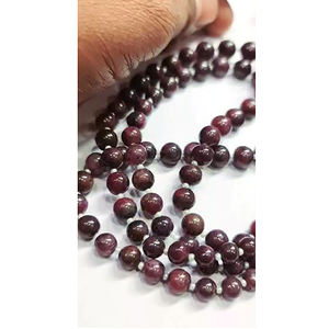 Collar de Cuentas Redondas de Rubí Natural de 2 Hilos, 5mm-9mm, Lisas, 447 Quilates, 18-20 Pulgadas, Precio de Mayoreo Iroc, US$45 - Product Image 3