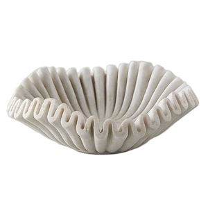 Cuenco de Mármol Blanco Puro, Frutero, Tallado a Mano - Product Image 1
