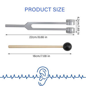 Diapasones Médicos de Acero Inoxidable de 128 Hz, Martillo de Silicona, Manual, Certificado CE, para Reparación y Equilibrio del ADN - Product Image 6