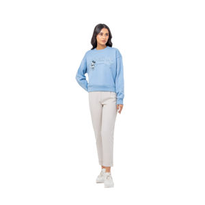 Sweat-shirt basique pour femme à manches longues personnalisé avec col rond, ample, en molleton, sportif, pull-over, vêtements d'extérieur, vente en gros OEM - Product Image 3