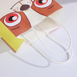 Sac cadeau d'anniversaire en papier couché fait main, motif dessin animé mignon, avec fermeture éclair et poignée, surface gaufrée, produits ménagers de haute qualité - Product Image 4