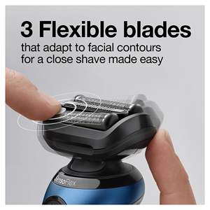 Rasoir électrique SmartCare pour hommes, sans fil, rechargeable, tondeuse à barbe humide/sèche avec brosse nettoyante, étanche IPX7 pour usage corporel - Product Image 6