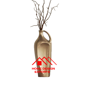 Vaisselle de qualité supérieure Vase à fleurs Hôtel Ware Utilisation Aluminium Coulé Ensemble personnalisé de 2 Vase à fleurs abstrait en laiton fini antique - Product Image 5
