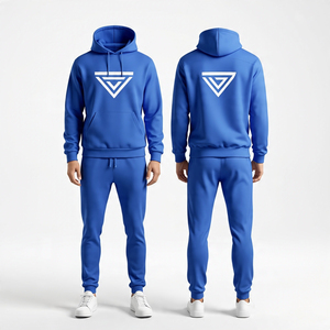 Derniers ensembles de survêtements de jogging lourds décontractés pour hommes/ensemble pantalon droit et pull à capuche/pantalon cargo ample à jambes larges - Product Image 2