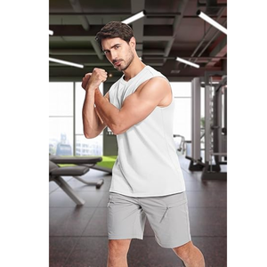 Haute qualité Gym Fitness débardeur hommes et femmes entraînement col rond vêtements sans manches pour la course-en vrac - Product Image 4