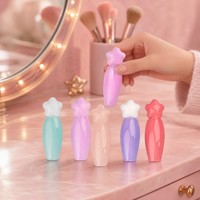 Tube de brillant à lèvres vide de 3 ml, emballage cosmétique en ABS, applicateur en forme d'étoile, couleur personnalisée, logo OEM ODM, vente en gros
