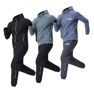 Ensemble survêtement 100% coton avec logo personnalisé Ensemble survêtement hommes Sport Jogging Ensemble Survêtement de football uni pour hommes - Product Image 1