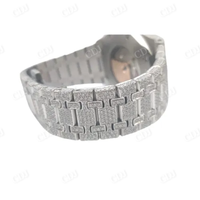 Montre mécanique automatique de luxe pour homme, entièrement sertie de cristaux VVS Moissanite, en acier inoxydable, style hip-hop, avec un charme antique