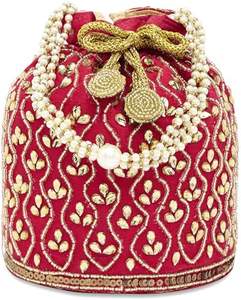 กระเป๋าปัตตาเลี่ยนงานฝีมือแบบดั้งเดิมสำหรับงานเทศกาล งานแต่งงาน  ตกแต่งด้วยงานปักหิน  งานกระจก  สามารถปรับแต่งโลโก้ได้ - Product Image 4