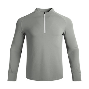Stylish Golf Quarter <b>Zip</b> Top for Long Drives Walking Rounds Clubhouse Style Made of Soft Satin Stretch Fabric - Product Image 2