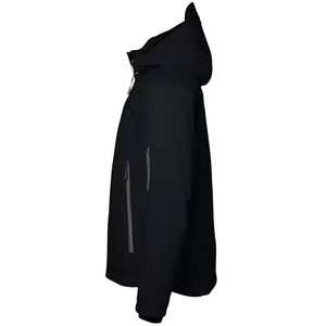 Nueva chaqueta Softshell personalizada para hombres, rompevientos con capucha y cremallera, chaqueta transpirable para exteriores para hombres - Product Image 5