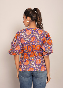 Nuevas llegadas Top sin mangas con cuello Halter de verano Multicolor Floral Algodón Ajuste relajado Casual Top básico Estilo dulce-Venta al por mayor - Product Image 3