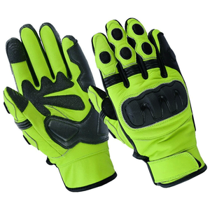 Guantes completos de cuero negro para motocicleta de alta calidad, guantes de carreras, protección de nudillos de carbono, ropa de carreras para motocicleta - Product Image 3