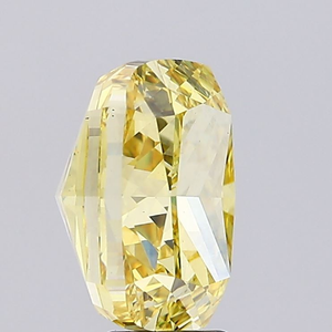 Diamant de laboratoire taille coussin, jaune vif fantaisie, excellente taille, certifié IGI, type CVD, pierre précieuse non montée pour joaillerie fine - Product Image 2
