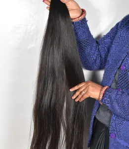 Ruwe Groothandel Cuticula Uitgelijnd Zijde Chemische Verwerking Geen Weven Produceert Indiase Maagdelijke Tempel Human Hair Extensions