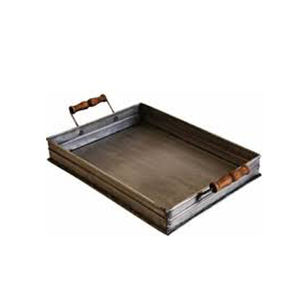 Bandeja de servicio de metal de hierro de granja vintage con asa en forma de rectángulo para el hogar y el hotel bandejas de mesa para servir alimentos y bebidas - Product Image 5