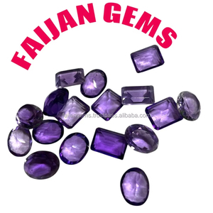 Pierre précieuse de larme à facettes d'améthyste violette naturelle pour la fabrication de pendentifs de bijoux pierre en vrac pierre de bijoux d'approvisionnement en vrac - Product Image 1