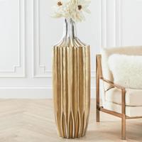 Woonkamer Decor Gouden Pilaar Bloemenvaas Vloer Display Goedkope Prijs Aluminium Decoratieve Luxe Vazen Woonaccessoires