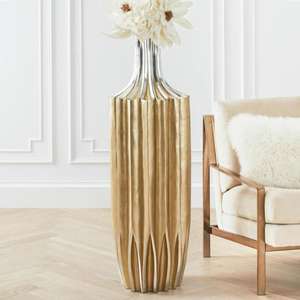 Living Room Decor Gold Pillar Flower <b>Vase</b> Floor Display <b>Cheap</b> Price Aluminium Decorative Luxury <b>Vases</b> Home Accessories - Product Image 1