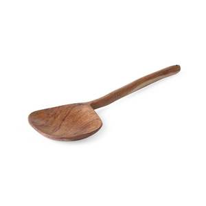 Ustensile de cuisine en bois naturel avec logo personnalisé, cuillère en bois d'acacia massif pour la cuisine, le service de salades, les fêtes, la table - Product Image 3