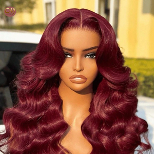 Perruque Lace Front HD 99J Bourgogne Body Wave en Cheveux Humains Pré-Pluckée Bouclée Profonde Remy pour Femmes Noires – Nouveauté ! - Product Image 4