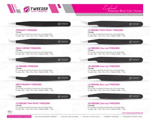 แหนบต่อขนตาสีโรสโกลด์ทำด้วยมือพร้อมปลายแหลมอุปกรณ์เสริมความงามสำหรับต่อขนตาทำจากสเตนเลสสตีล - Product Image 6