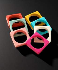 Fashion Resin Bangles Jewelry for Women Lightweight Comfortable Stylish Accessory for Daily Occasion Wear Waterproof - Product Image 2