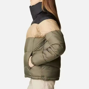 New Arrival Women Winter Solid <b>Zipper</b> Breathable Puffer Jacket Long Sleeve Front Logo Low Price Made in Pakistan - Product Image 5
