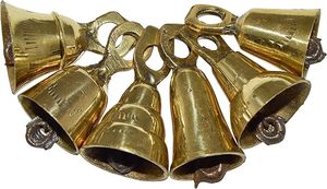 Cloches de Noël en métal peint Ornements de vacances colorés pour la maison ou le bureau Grande cloche suspendue de Noël en métal au coût le plus bas - Product Image 5