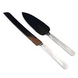 Ensemble de couteau et serveur pour gâteau de mariage vintage en acier inoxydable finition argentée de qualité supérieure pour les occasions spéciales - Product Image 1