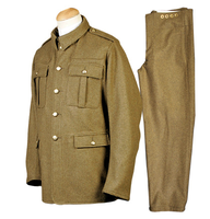 Nouveau style, manteau professionnel durable à double boutonnage en 100 % laine écologique, doux et confortable, style tunique WW1 pour hommes