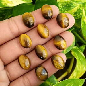 Piedra Preciosa de Ojo de Tigre Pulida, Cabujón de Piedra Preciosa Suelta para la Fabricación de Joyas, Regalo Exclusivo para Ella - Product Image 2