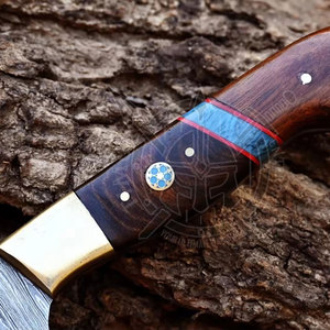 New Arrival Factory Price Handmade Damascus Steel <b>Steak</b> <b>Knife</b> Carbon Steel Blade Rosewood Handle Eco-Friendly Dishwasher Safe - Product Image 4