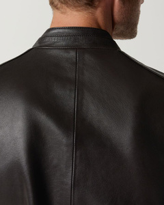 Chaqueta de cuero con cremallera de ante de lujo de tendencia para hombre, ropa de abrigo elegante al por mayor, chaqueta de tela ligera con logotipo personalizado - Product Image 5