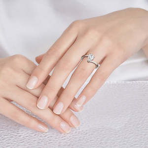 Anillos de diamantes cultivados en laboratorio de oro blanco amarillo rosa de oro sólido de 10 quilates para mujer al por mayor exclusivos IGI Certified Brilliant Cut E Color - Product Image 3