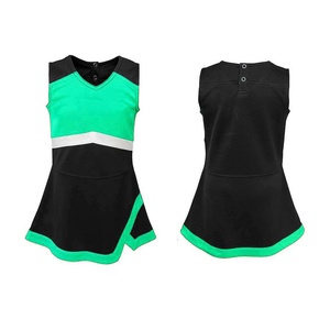 Uniformes de cheerleading personnalisés de haute qualité, en poly-spandex respirant, jupe à encolure en V, tenues de cheerleading, prix d'usine - Product Image 1