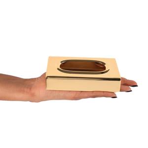 Caja de soporte de pañuelos de metal moderna Dispensador de servilletas de acero inoxidable duradero para el hogar, la Oficina y el automóvil - Product Image 5