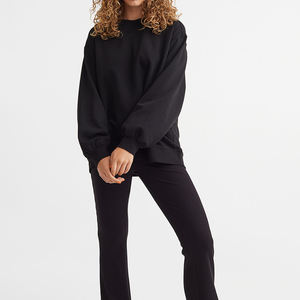 Sudaderas Personalizadas de Alta Calidad para Mujer, 100% Algodón, Sudadera Lisa Extra Grande, Top Corto para Entrenamiento, Sudaderas Lisas para Mujer - Product Image 4