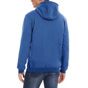 <b>Mens</b> Mid Weight Hooded Pullover Sherpa <b>Lined</b> Sweatshirt Royal Heather XXX-Large Solid Long Sleeve <b>Hoodie</b> - Product Image 2